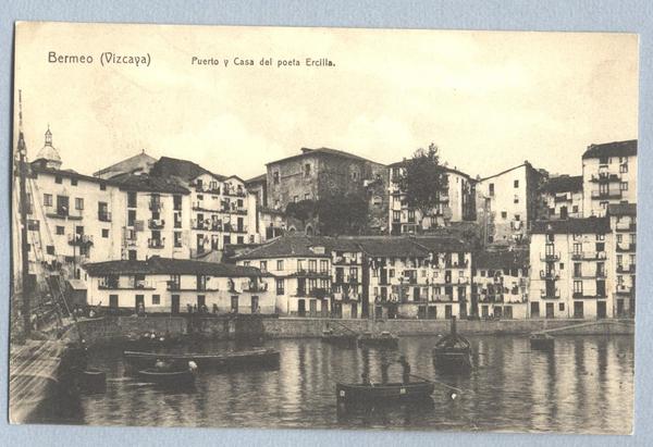 Puerto y casa del poeta Ercilla Bermeo (Vizcaya).