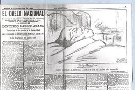 El Mercurio, el duelo nacional por la muerte de Don Diego Barros Arana. El Mercurio, el duelo nacional por la muerte de Don Diego Barros Arana.