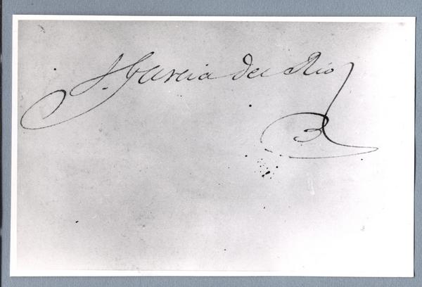 [Firma de J. García del Río]