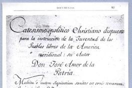 Primera hoja del manuscrito de la colección Barros Arana Primera hoja del manuscrito de la colección Barros Arana