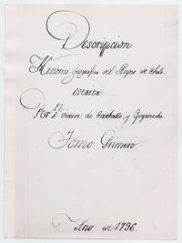 Descripción Histórica Geográfica del Reyno de Chile : Escrita por Vicente de Carvallo y Goyeneche. Descripción Histórica Geográfica del Reyno de Chile : Escrita por Vicente de Carvallo y Goyeneche.