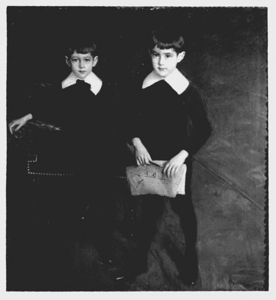 [Luis Subercaseaux y Pedro Subercaseaux, de niños, retrato de cuerpo entero]