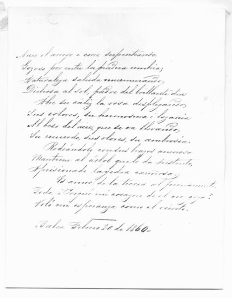 [Manuscrito, fechado en Talca , febrero 20 de 1860]