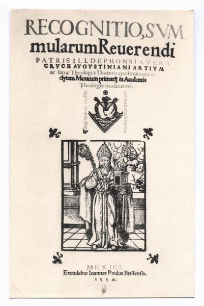 [Portada de libro antiguo en latín, titulado "Recognitio, Svm, 1554"]