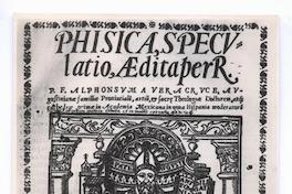 [Portada de libro antiguo religioso, titulado "Phisica, Specv.."