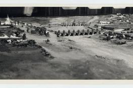 [Maqueta : vista parcial de la ciudad de Santiago]