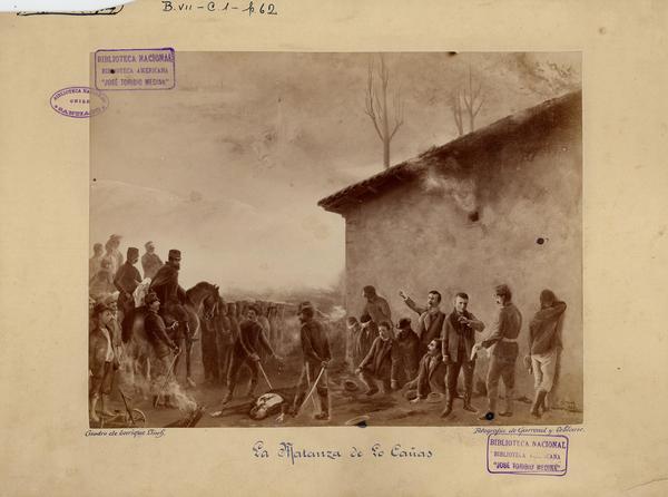 [Cuadro de Enrique Lynch "La Matanza de Lo Cañas", 19 de agosto de 1891]