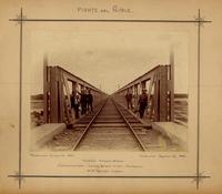 Puente del Ñuble: Puente del Ñuble: Principiado Marzo 15 1887-Concluido Agosto 24 1888-Ingeniero Enrique Budge- Constructores Lever Murphy & Ca., Valparaíso. 505 Metros Largo. Puente del Ñuble: Puente del Ñuble: Principiado Marzo 15 1887-Concluido Agosto 24 1888-Ingeniero Enrique Budge- Constructores Lever Murphy & Ca., Valparaíso. 505 Metros Largo.
