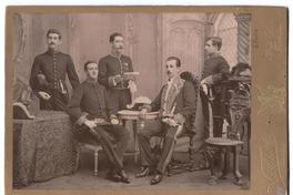 Miembros de la Embajada en México: José Luis Marín, Manuel Martínez, Emilio Bello y Julio Ruíz Fernández. Miembros de la Embajada en México: José Luis Marín, Manuel Martínez, Emilio Bello y Julio Ruíz Fernández.