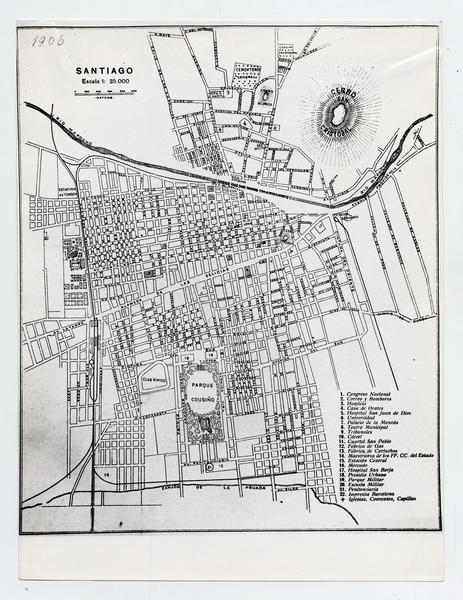 [Plano de] Santiago, 1906