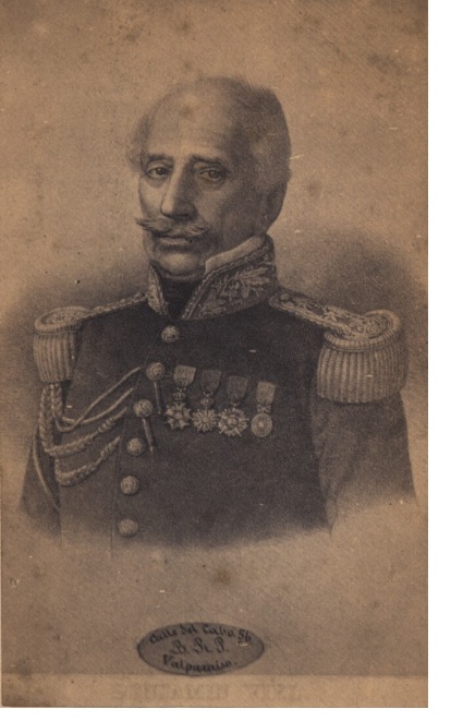 [General Benjamín Viel Gomets, retrato de medio cuerpo con uniforme]