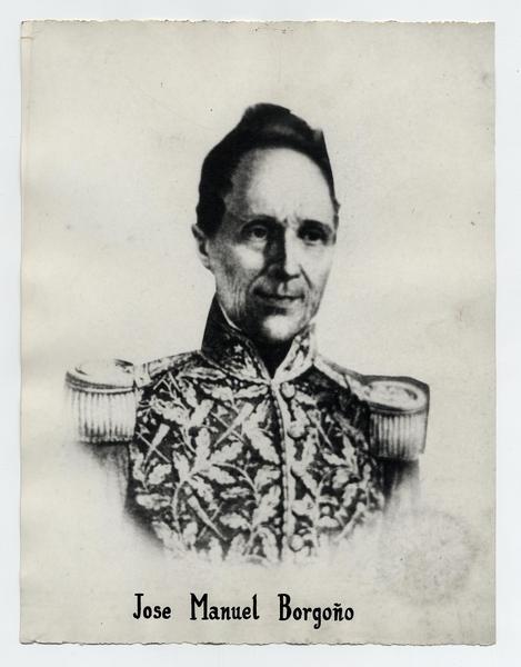 [José Manuel Borgoño, retrato de medio cuerpo con uniforme]