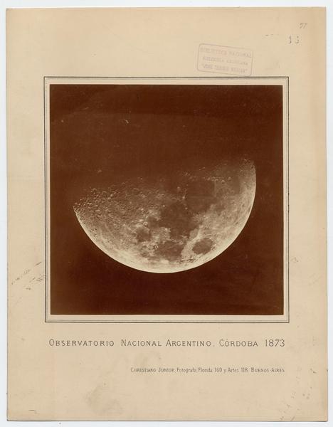 [Imagen de mitad de la luna. Observatorio Nacional Argentino, Córdova 1873]