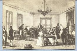 Tertulia en 1840. Tertulia en 1840.
