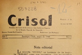 Crisol (Santiago, Chile : 1948) Crisol (Santiago, Chile : 1948)