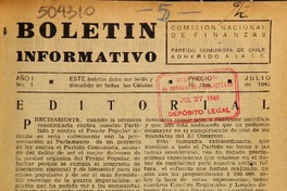 Boletín informativo (Santiago, Chile : 1940) Boletín informativo (Santiago, Chile : 1940)