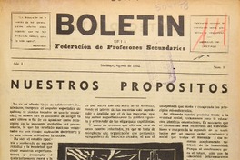 Boletín de la Federación de Profesores Secundarios. Boletín de la Federación de Profesores Secundarios.
