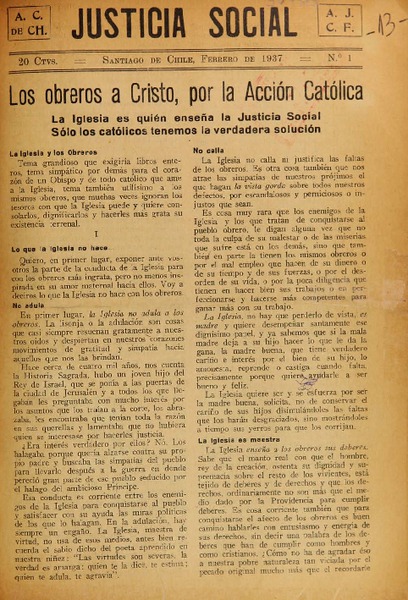 Justicia Social (Santiago, Chile : 1937)