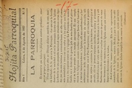 Hojita parroquial (La Calera, Chile : 1927) Hojita parroquial (La Calera, Chile : 1927)