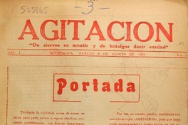Agitación (Aconcagua, Chile : 1931) Agitación (Aconcagua, Chile : 1931)