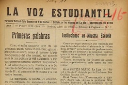 La Voz estudiantil de la Escuela no. 6 de Gorbea. La Voz estudiantil de la Escuela no. 6 de Gorbea.