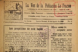 La Voz de la Población Lo Franco. La Voz de la Población Lo Franco.