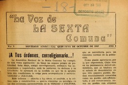 La Voz de la Sexta Comuna. La Voz de la Sexta Comuna.