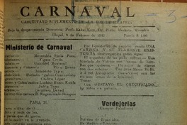 Carnaval (Illapel, Chile : 1947) Carnaval (Illapel, Chile : 1947)