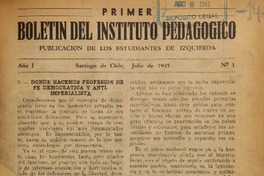Boletín del Instituto Pedagógico.