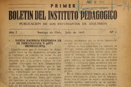 Boletín del Instituto Pedagógico. Boletín del Instituto Pedagógico.
