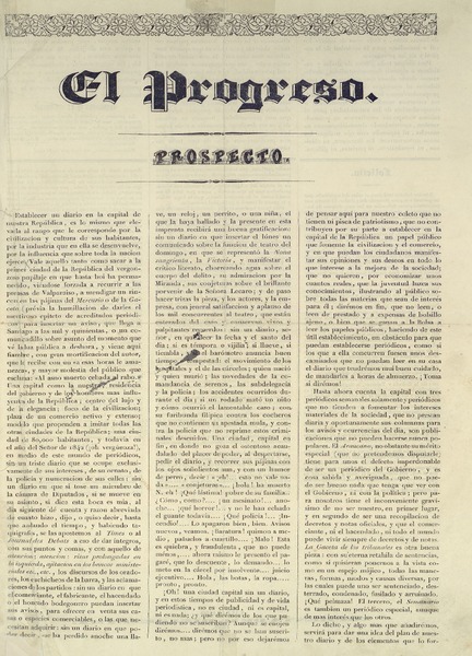 El Progreso (Santiago, Chile : 1842) El Progreso (Santiago, Chile : 1842)