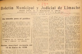 Boletin Municipal y Judicial de Limache.