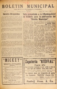 Boletín municipal [Municipalidad de Valdivia].