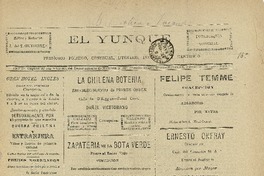 El Yunque órgano de los intereses del Departamento de Mulchen y del Partido Democrático.