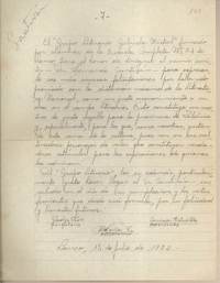 Carta. 1952 julio 1, Lanco. Fernando Santiván / Varias autoras.