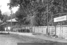 Estación de Vicuña, hacia 1900.