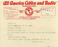 [Telegrama] 1945 nov. 17, San Fernando [a] Gabriela Mistral, Río de Janeiro