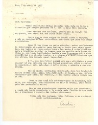 [Carta] 1947 abril 7, Río [de Janeiro] [a] Gabriela Mistral