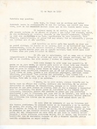 [Carta] 1950 mayo 15, [México] [a] Gabriela [Mistral]