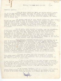 [Carta] 1950 jun. 8, México [a] Gabriela [Mistral]