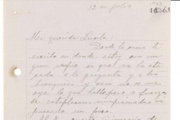 [Carta] 1933 jul. 12, [La Serena] [a] Gabriela Mistral