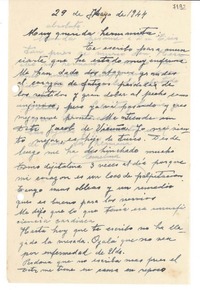 [Carta] 1944 mayo 29, [La Serena] [a] Gabriela Mistral