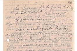 [Carta] 1944 jul. 24, La Serena [a] Gabriela Mistral