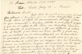 [Carta] 1945 sept. 13, La Serena, [Chile] [a] Lucila Godoy, Brasil