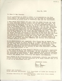 [Carta] 1972 July 22, [EE.UU.] [a] To Whom It May Concern