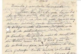 [Carta] [1943?] feb. 15, [La Serena, Chile] [a] [Gabriela Mistral]