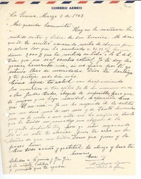 [Carta] 1943 mar. 3, La Serena, [Chile] [a] [Gabriela Mistral]