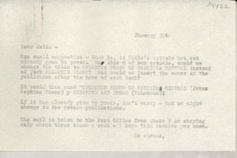 [Carta] [1973?] Jan. 30 [a] Dear Julia [M. Blanco]