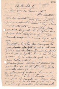 [Carta] 1944 abr. 22, [La Serena] [a] Gabriela Mistral