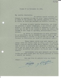 [Carta] 1944 nov. 27, Vicuña [Chile] [a] Gabriela Mistral